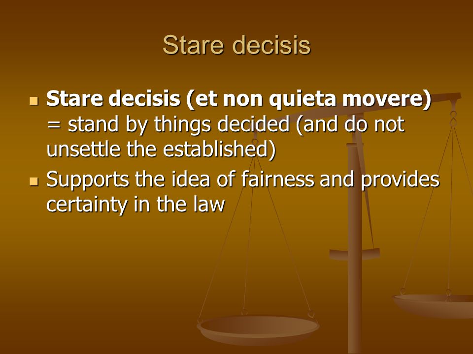 Stare decision new arrivals